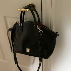 Dooney & Bourke Black Leather Bag within Shoulder straps and handles, NWOT